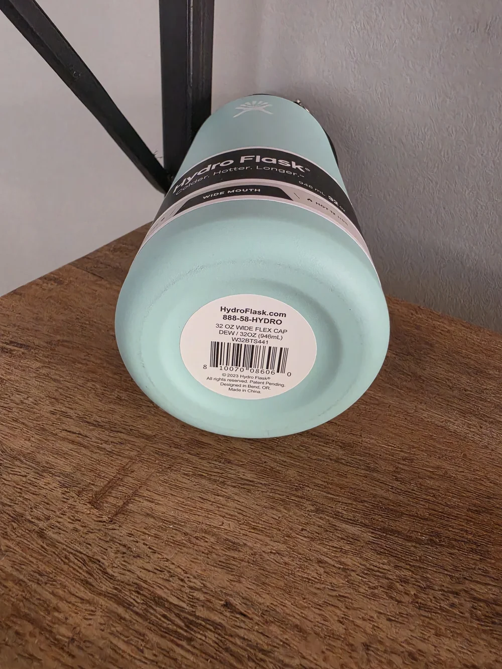 Hydro Flask Wide Mouth Water Bottle 32oz Aqua Mint NEW